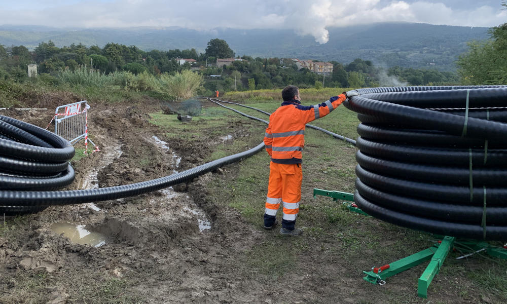 Posa del tubo preisolato flessibile FibreFlex